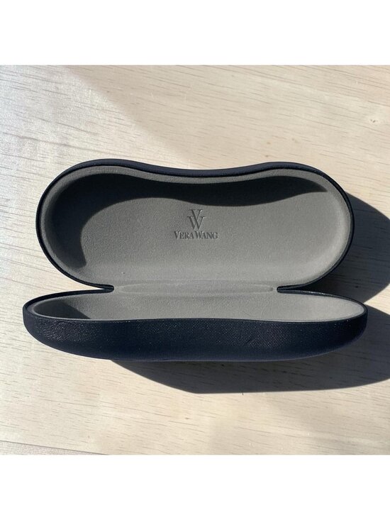 Vera Wang Accessories - Vera Wang Eyeglasses Hard Clam Shell Case Black With Soft Gray Interior